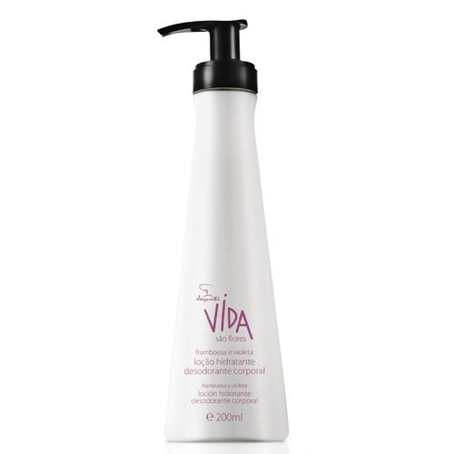 Loção Hidratante Corporal Vida Framboesa e Violeta.
