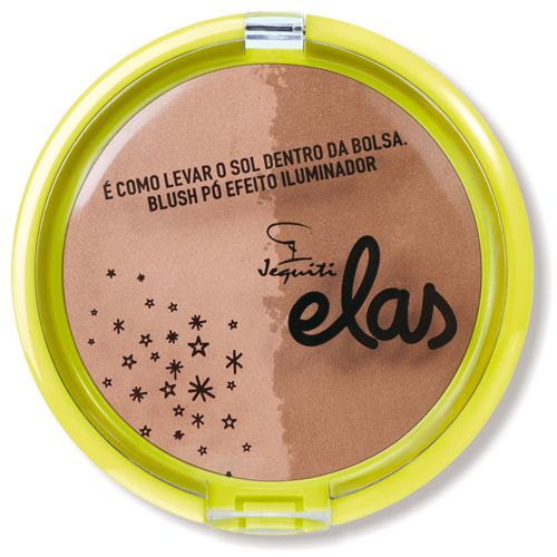 Blush Pó com Efeito Iluminador Jequiti Elas, 7g