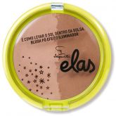 Blush Pó com Efeito Iluminador Jequiti Elas, 7g